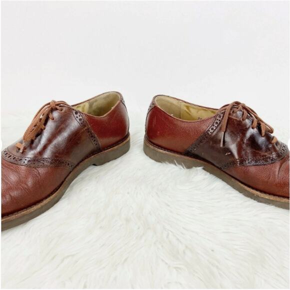 Cole Haan Wingtip Oxford Leather Shoes Men 9 B Brown Lace‑Up Brogue Oxfords - Picture 8 of 10